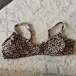 Aerie bikini top, tan leopard